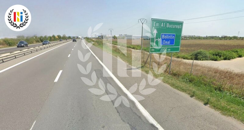 A1 Bolintin Deal, Bucuresti-Pitesti Km 25, teren industrial hale.